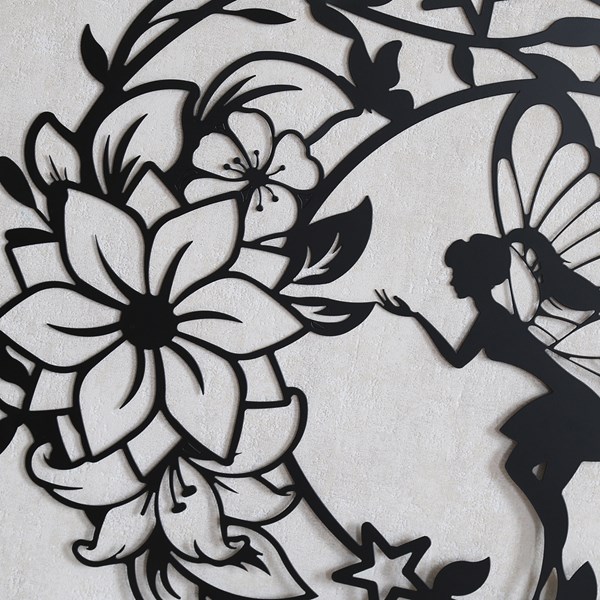 Fairy Wall Art Black 60cm