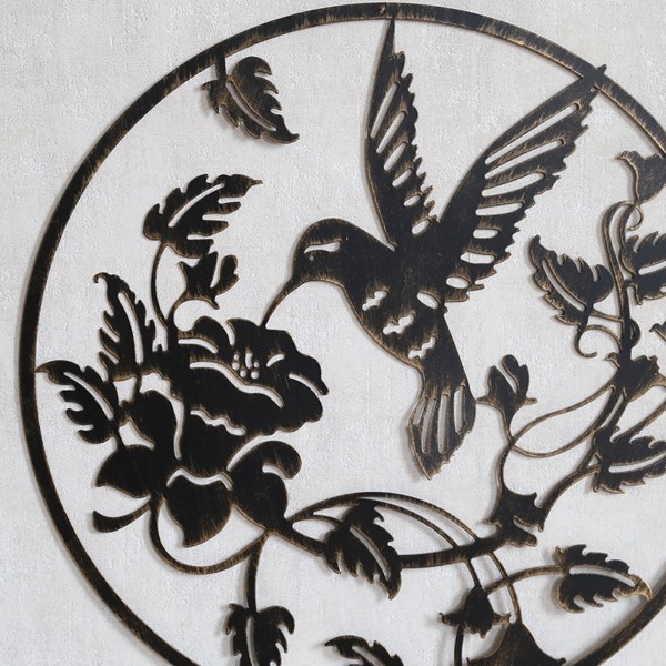 Humming Bird Wall Art Bronze 60cm Humming Bird Wall Art Bronze 60cm