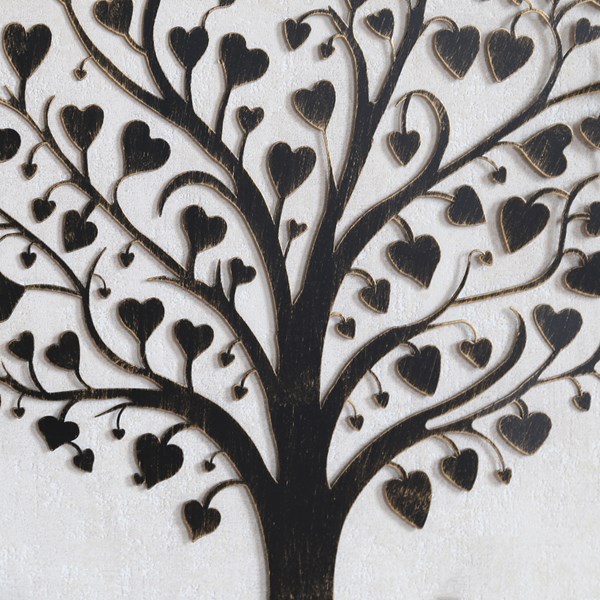 Tree Heart Wall Art Bronze 60cm