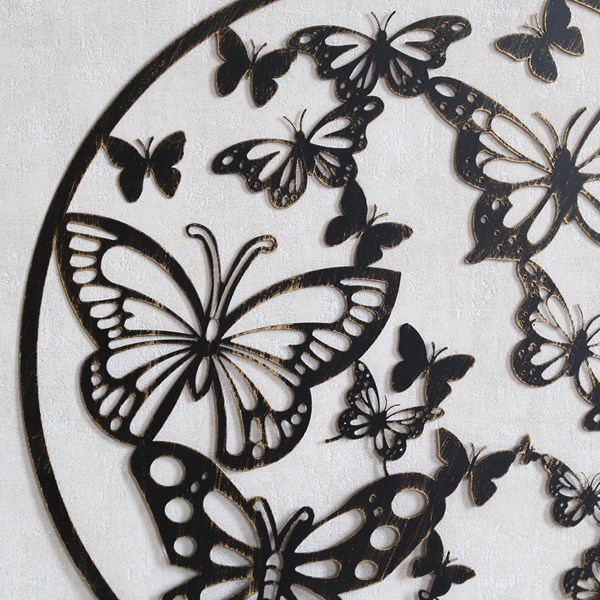 Butterflies Wall Art Bronze 60cm