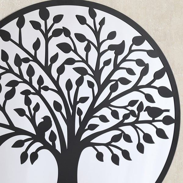 Tree of Life Mirror Black 60cm Tree of Life Mirror Black 60cm