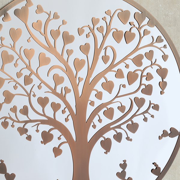 Tree Heart Mirror Bronze 60cm