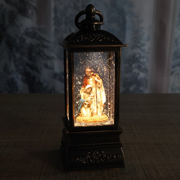 LED Nativity Lantern Spinner 21cm