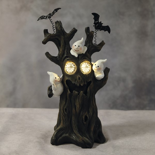 LED Ghost Scary Tree 18 x 34cm