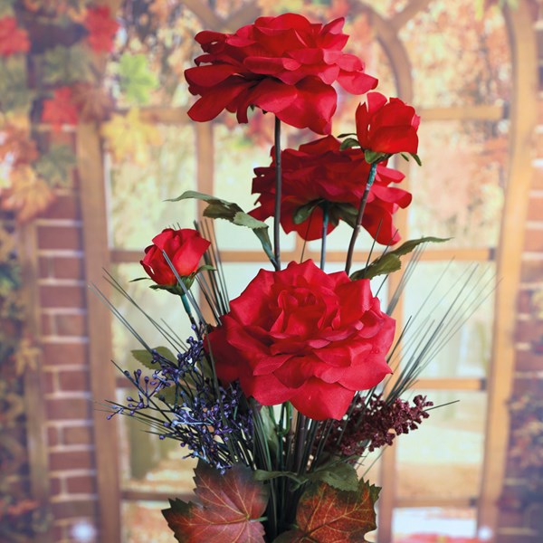 Rose Bottle Florals 56cm 3 Assorted