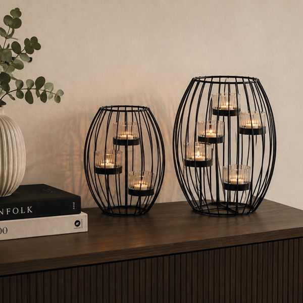 Cage Triple Tealight Holder 17x19cm