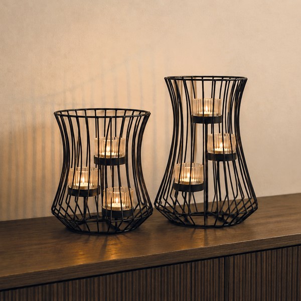 Cage Triple Tealight Holder 20x18cm