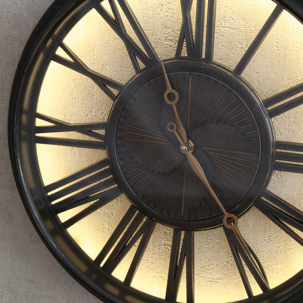 Bronze LED Wall Clock 40cm Bronze LED Wall Clock 40cm