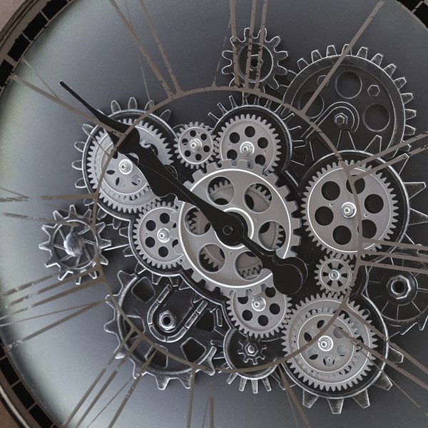 Antique Silver LED Wall Clock 50cm Antique Silver LED Wall Clock 50cm