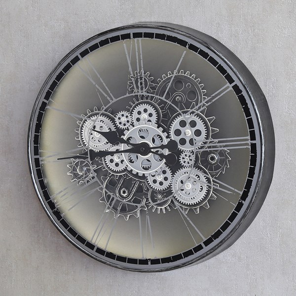 Antique Silver LED Wall Clock 50cm Antique Silver LED Wall Clock 50cm