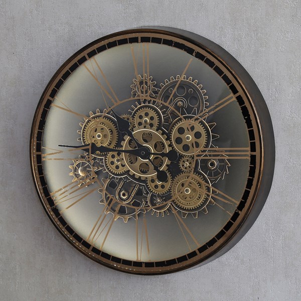 Antique Bronze LED Wall Clock 50cm Antique Bronze LED Wall Clock 50cm