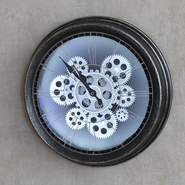 Antique Silver LED Wall Clock 35cm Antique Silver LED Wall Clock 35cm