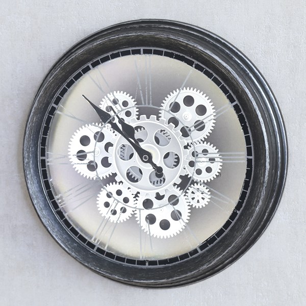 Antique Silver LED Wall Clock 35cm Antique Silver LED Wall Clock 35cm