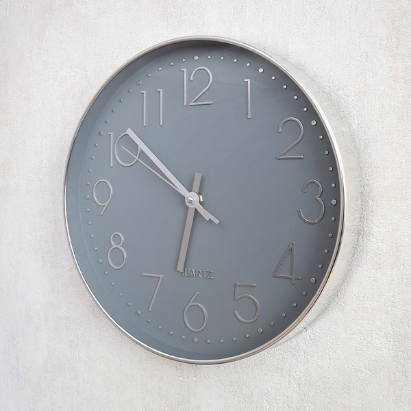 Grey Wall Clock 30cm Grey Wall Clock 30cm
