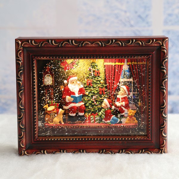 Santa Frame Spinner 24.5cm