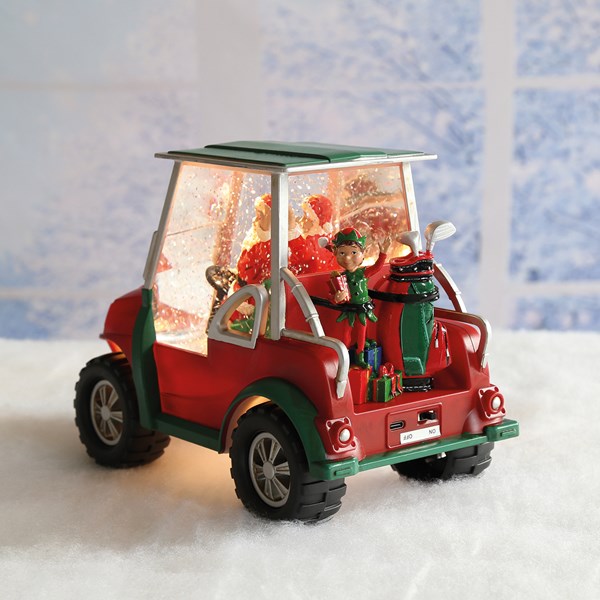 Santa Golf Buggy Spinner 25cm