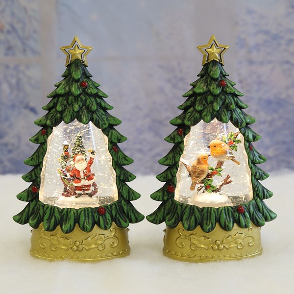 LED Tree Icon Spinner 19cm Ast