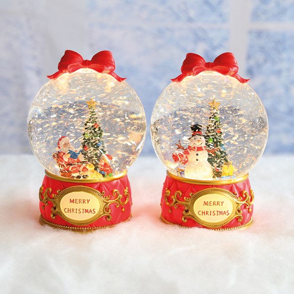 LED Christmas Globe Spinner 16cm 2 Assorted LED Christmas Globe Spinner 16cm 2 Assorted