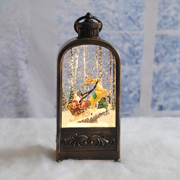 LED Santa Lantern Spinner 27cm LED Santa Lantern Spinner 27cm