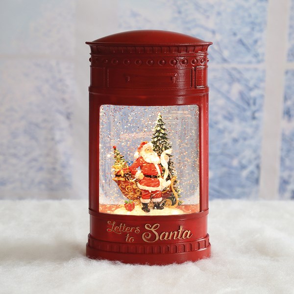 LED Santa Postbox Spinner 23cm LED Santa Postbox Spinner 23cm