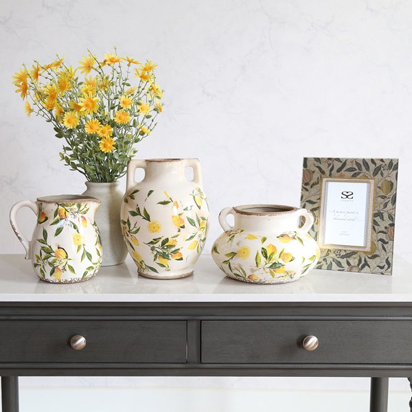 Lemon Pattern Vase 17x22cm