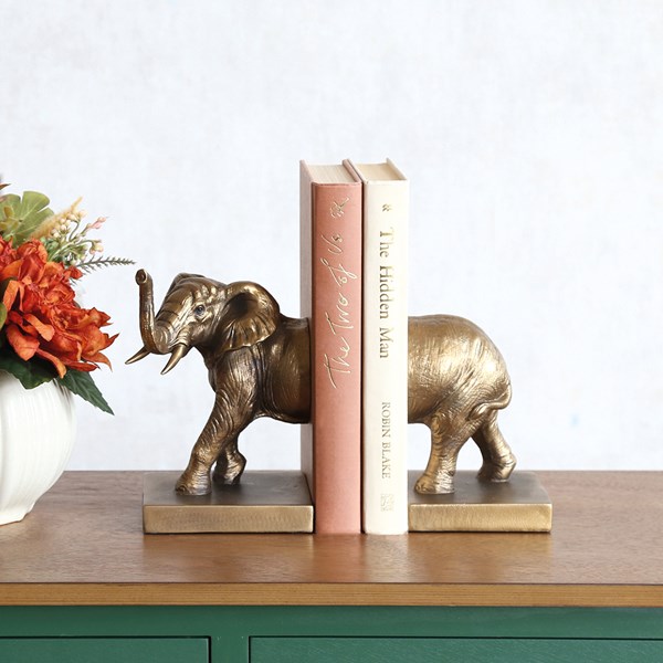 Pair of Elephant Bookends 22x18cm Pair of Elephant Bookends 22x18cm
