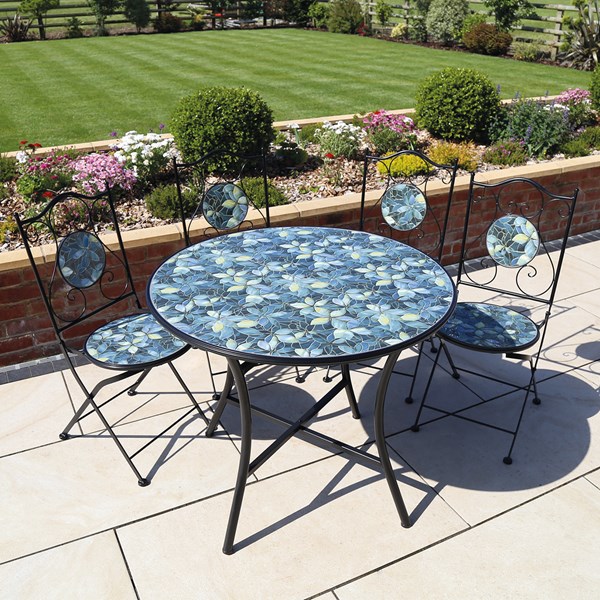 Fasano Bistro Set 90x75cm x 4 Chairs