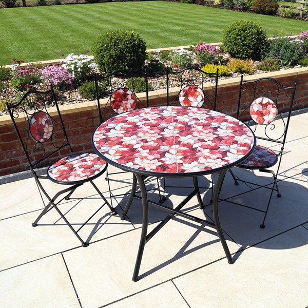 Morello Bistro Set 90x75cm x 4 Chairs
