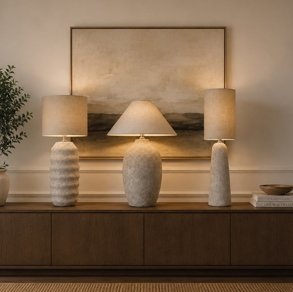 Concrete Stone Table Lamp 65cm