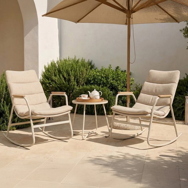 Girona Rocker Garden Chair Set and Table