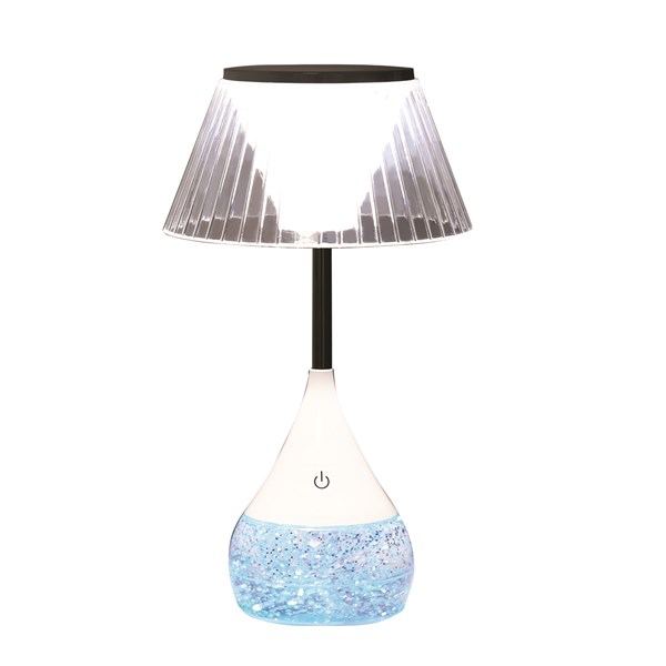 Lined Shade LED Colour Changing Glitter Lamp 15 x 28cm Lined Shade LED Colour Changing Glitter Lamp 15 x 28cm