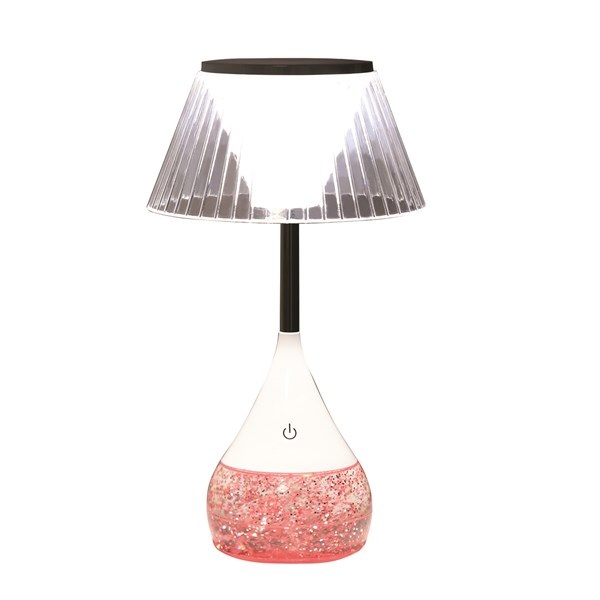 Lined Shade LED Colour Changing Glitter Lamp 15 x 28cm Lined Shade LED Colour Changing Glitter Lamp 15 x 28cm