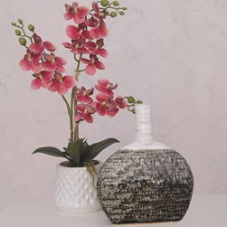 Grey Tone Narrow Neck Vase 25cm