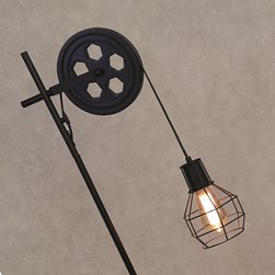 Caged Filament Reel Floor Lamp 149cm