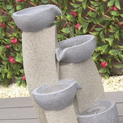 Four Tiered Pouring Water Feature LED 50.5cm
