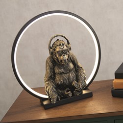 LED Gorilla in Headphones Lamp 35cm