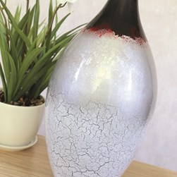 Multi Surface and Colour Narrow Neck Bulb Vase 41cm