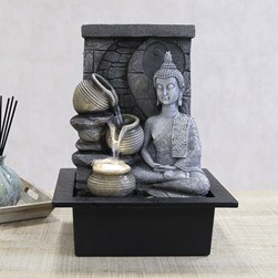 Three Tier Urn Buddha LED Water Feature 32cm