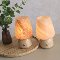 LED Swirl Lamp 20cm 2 Assorted