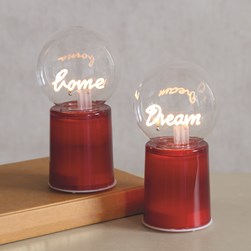 LED Dream Home Light Red 17cm 2 Assorted