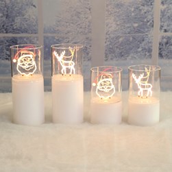 LED Reindeer and Santa Neon Style Decoration 17cm 2 Assorted LED Reindeer and Santa Neon Style Decoration 17cm 2 Assorted