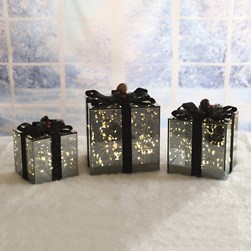 LED Present Box 12x12cm Grey LED Present Box 12x12cm Grey