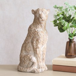 Stone Effect Leopard 35cm