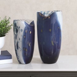 Blue Marble Vase 30cm