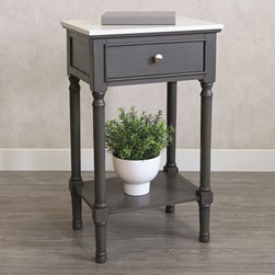 Marbled Top 1 Drawer Accent Table