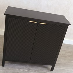 Black 2 Door Storage Side Table