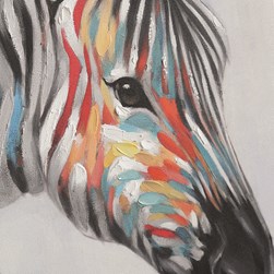 Canvas Oil Zebra 60x90cm