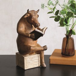 Cow Reading Figure 27cm