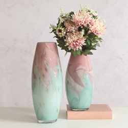 Aqua Glass Vase 42cm
