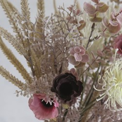 White and Pink Flower Arrangement in Textured Vase 51cm